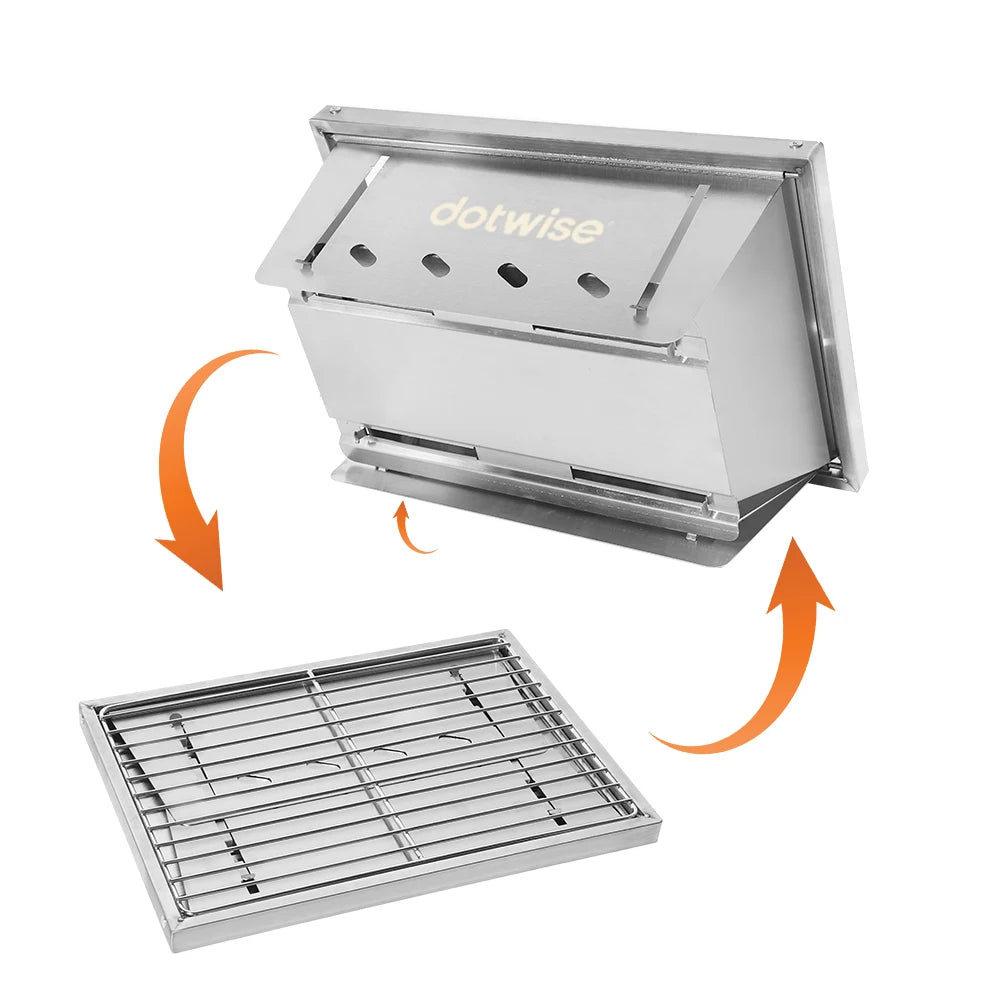 304 Stainless Steel Folding BBQ Grill & Camping Stove | IGT Compatible | 1 or 2 Unit