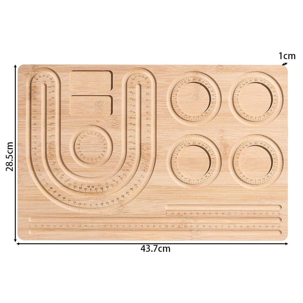 Bamboo Bead Board for Jewelry Making - Eco-Friendly Beading Design Tray & Organizer