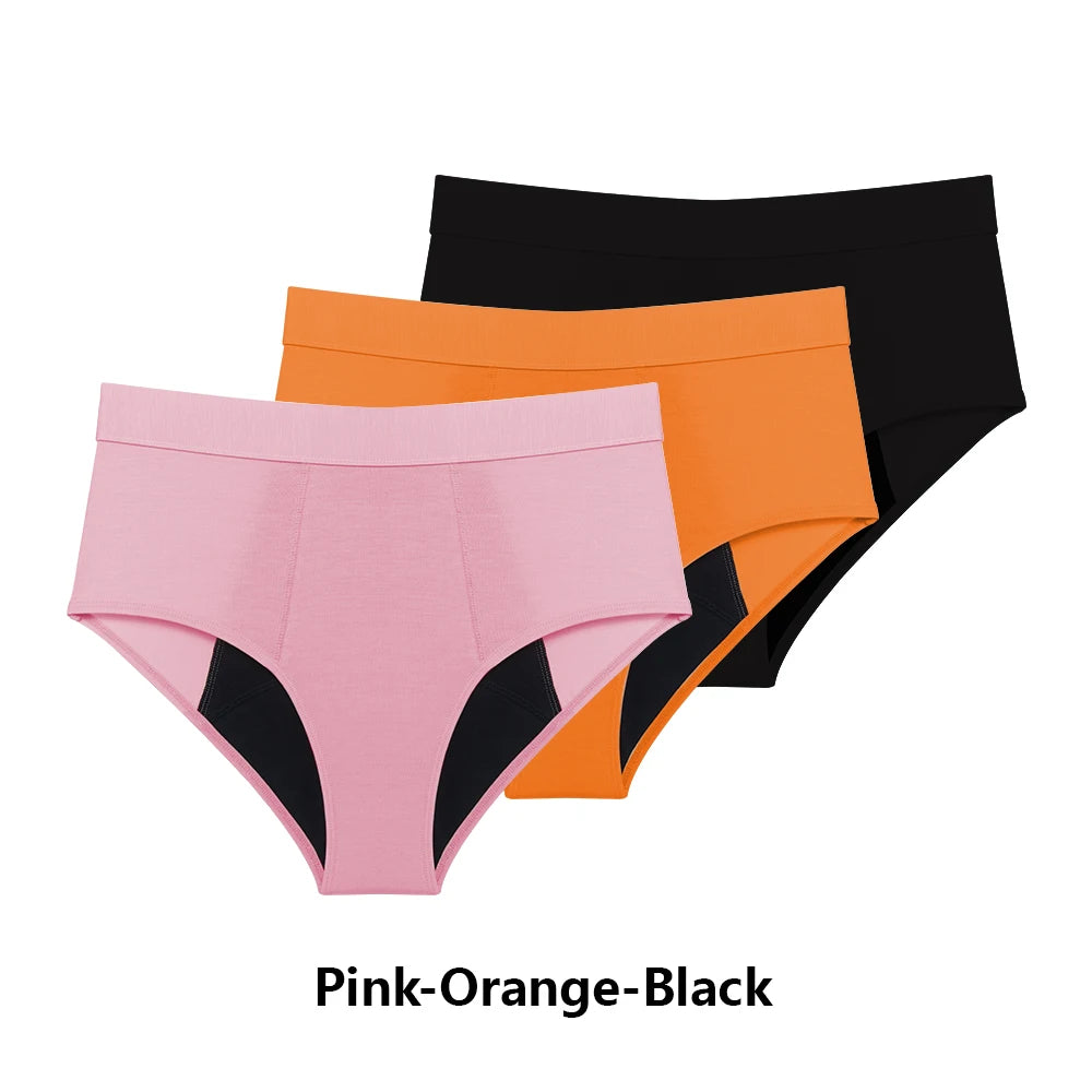 High-Waist Period Underwear – Heavy Flow, Bamboo Viscose & Cotton | 3-Pack, S–XXL