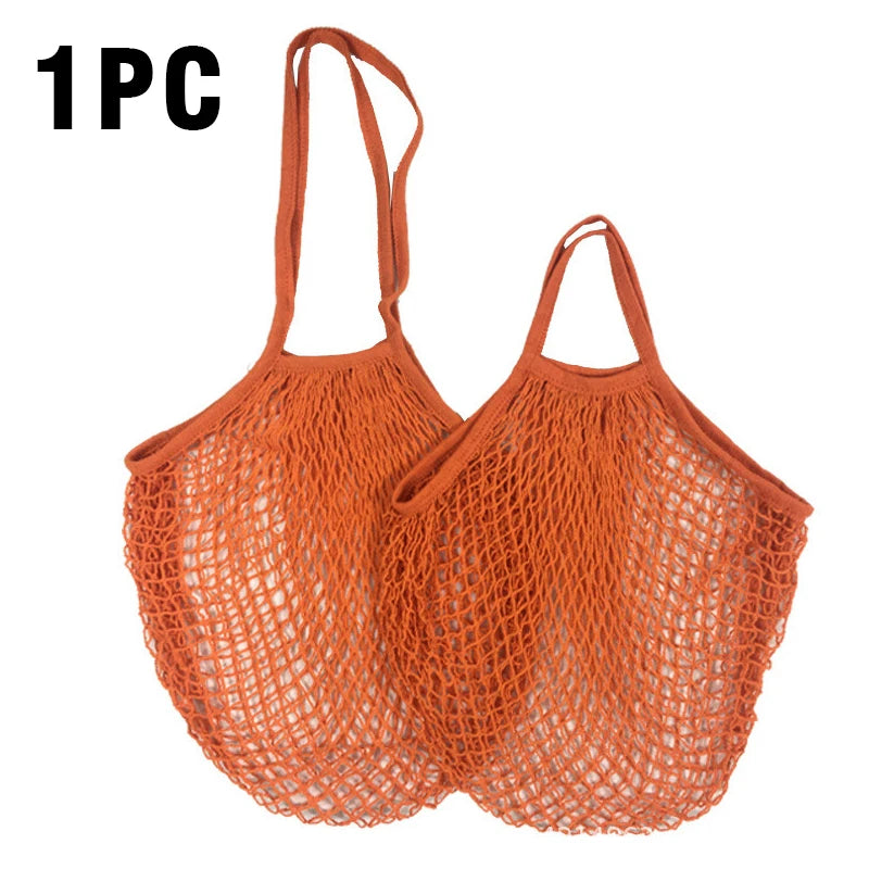 Reusable Cotton Mesh Grocery Bag | Zero-Waste Shopping Bag | 15 Colours