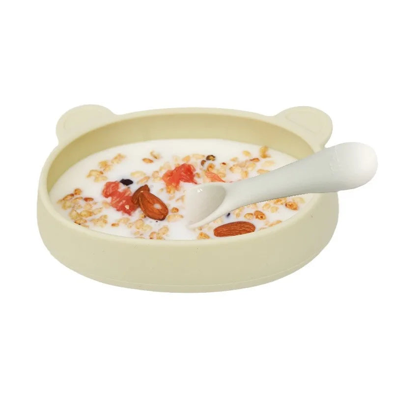 Baby Silicone Suction Plate with Lid | Anti-Slip Toddler Feeding Plate