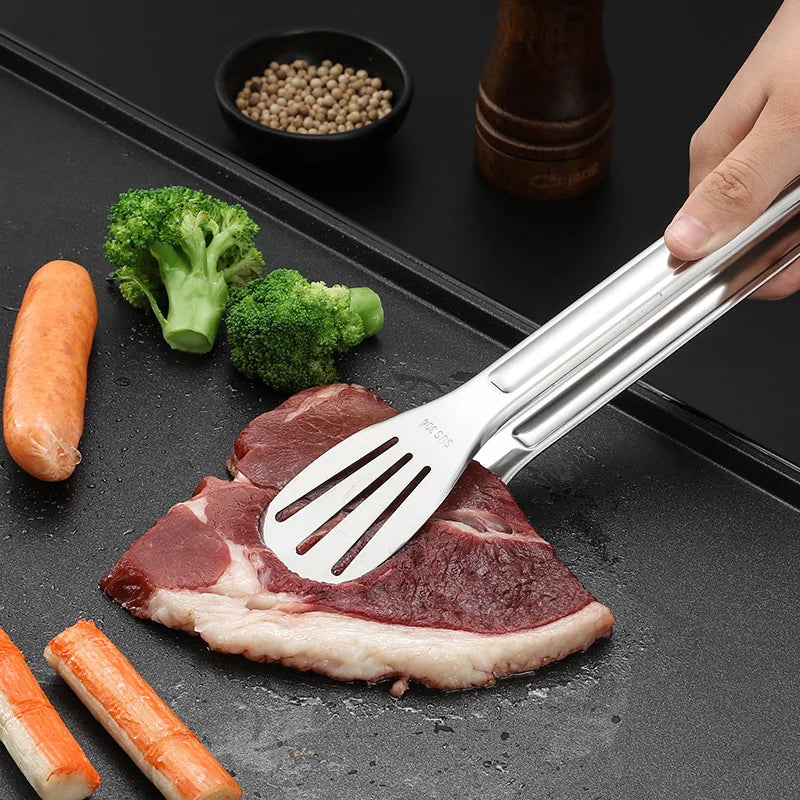 304 Stainless Steel Cooking Tongs | 9, 12 & 14 Inch | BBQ & Kitchen