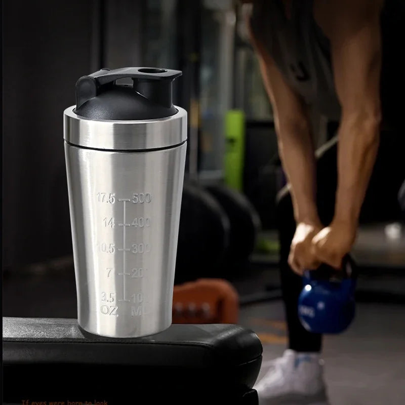 dawndesslo Stainless Steel Protein Shaker & Vacuum Flask