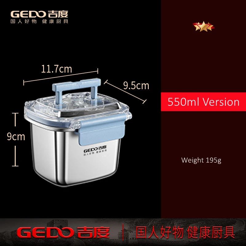 316L Stainless Steel Food Storage Container | LFGB Certified | 250ml–2900ml