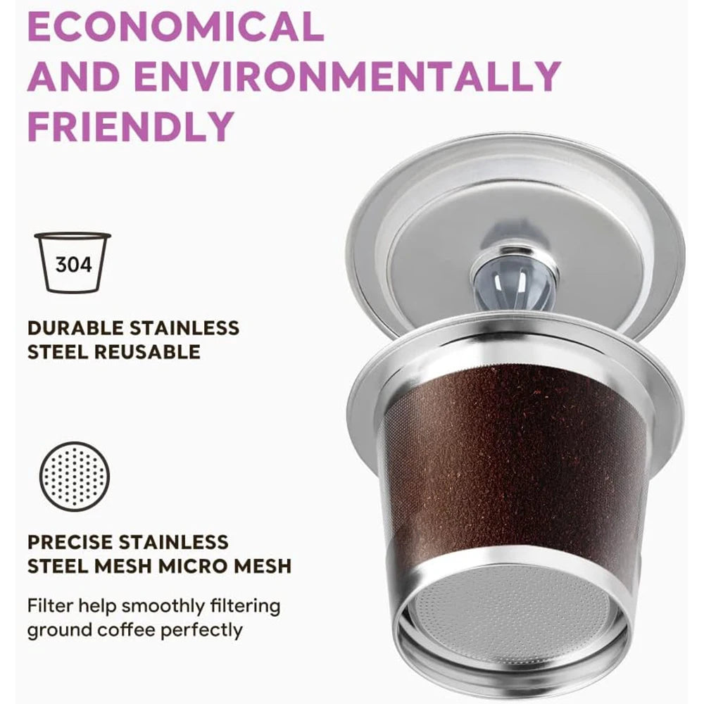 Reusable Stainless Steel K-Cup Coffee Pods — Universal Fit for Keurig K 1.0 & 2.0