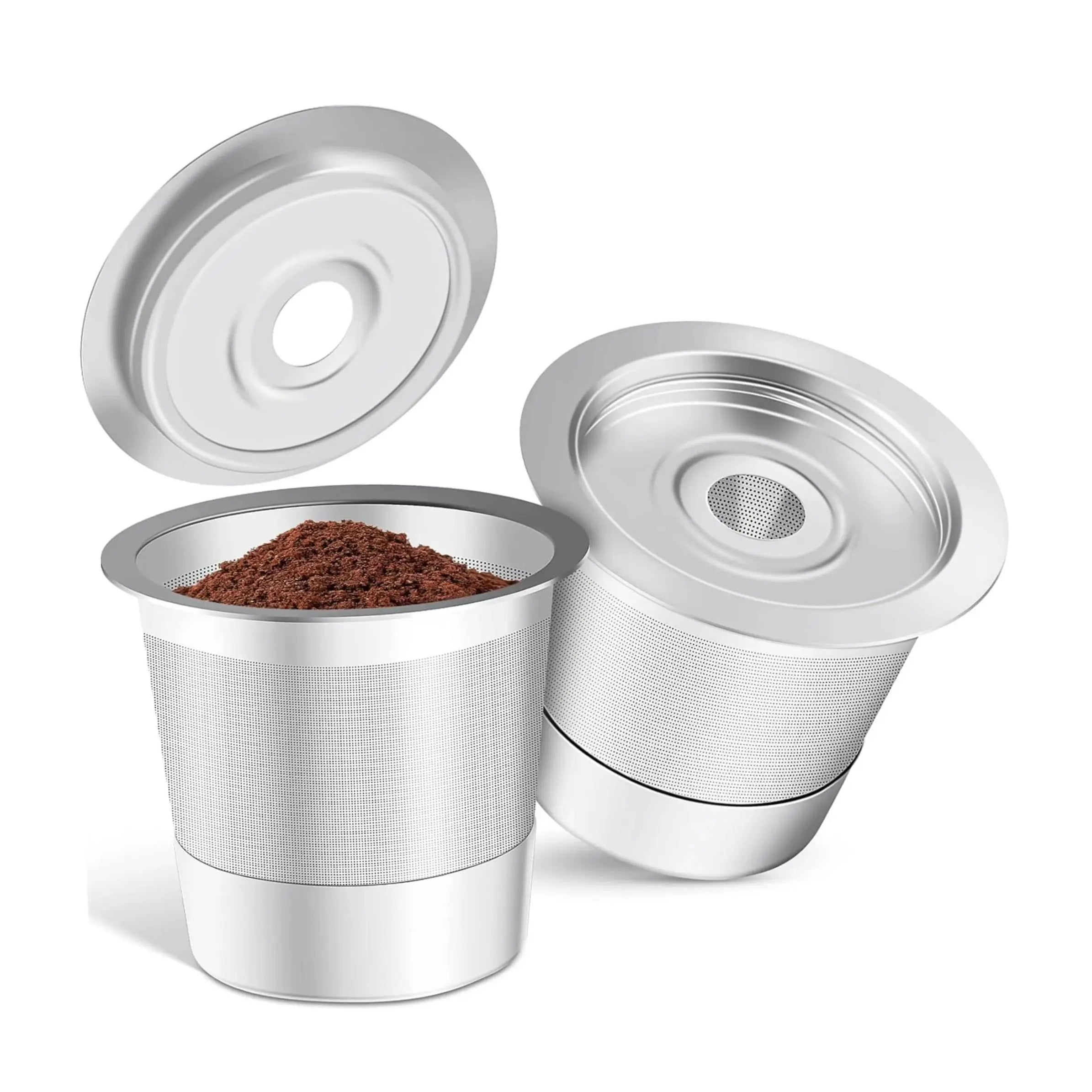 2-Pack Reusable Stainless Steel K-Cup Coffee Pods — Compatible with Ninja CFP101, PH051 & PB041