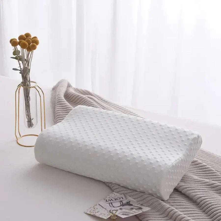 Bamboo Fiber Memory Foam Orthopedic Pillow - Contoured Neck Support