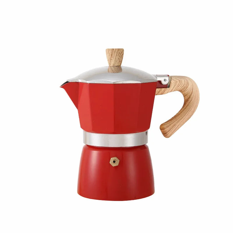 Xbees Moka Pot – Stovetop Espresso Maker | 150ml & 300ml | Wooden Handle