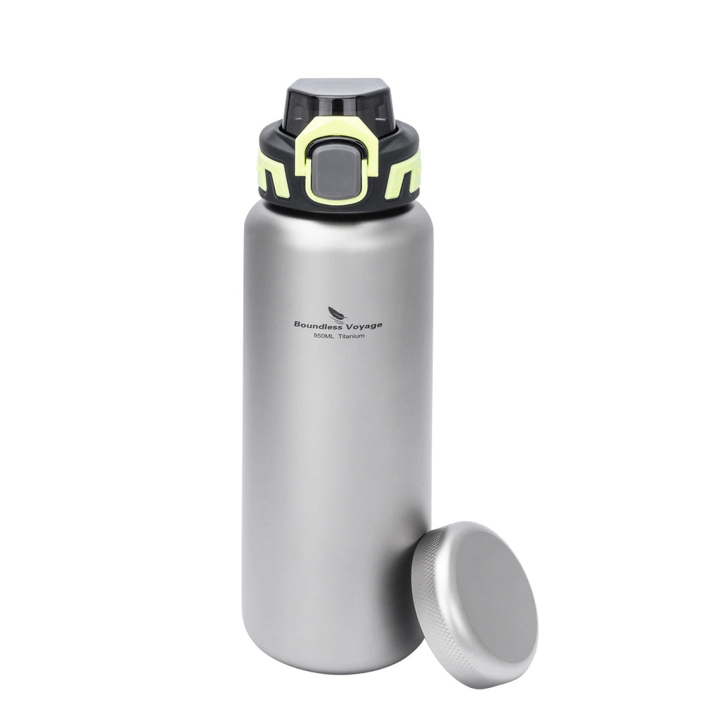 Boundless Voyage Titanium Water Bottle – 950 ml Wide Mouth