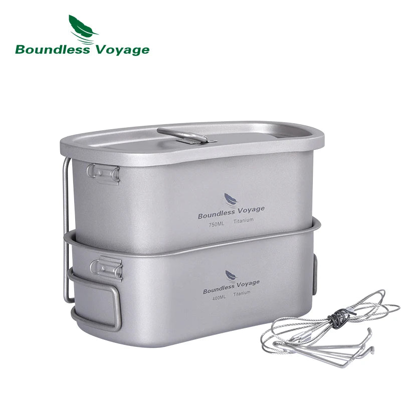 Boundless Voyage Titanium Camping Canteen & Cookware