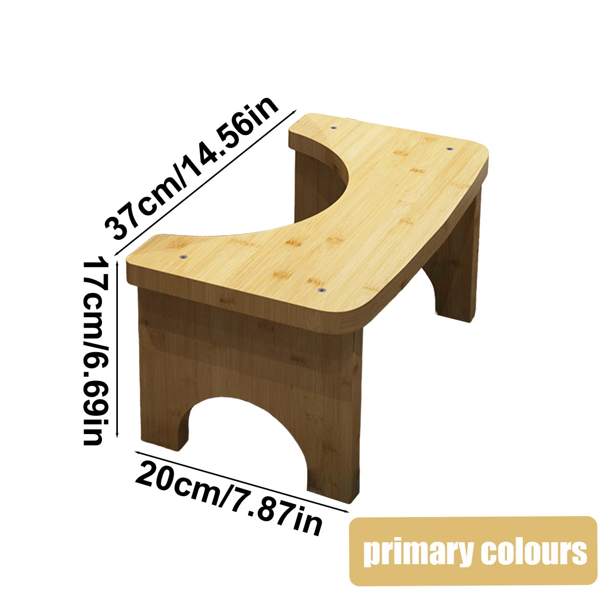 Bamboo Toilet Squat Stool | Ergonomic Footrest | 4 Colours