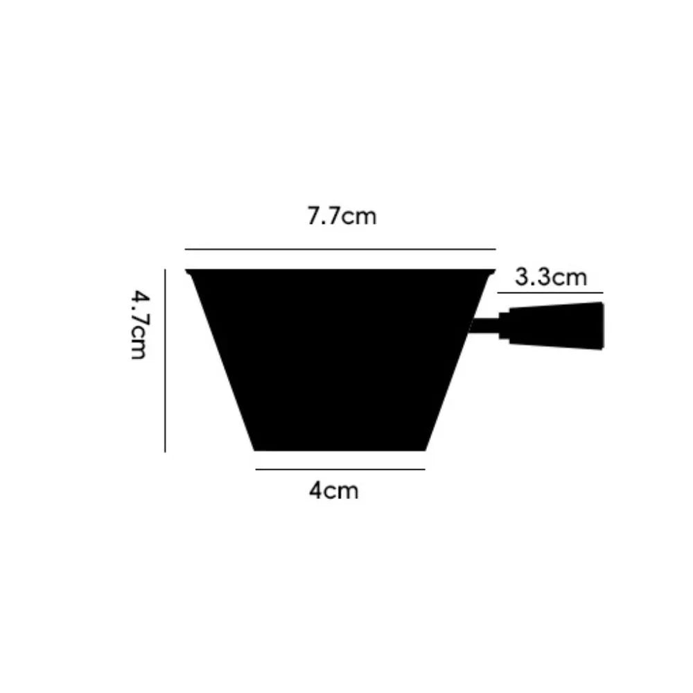 Stainless Steel Espresso Shot Cup with Walnut Wood Handle – 100ml Double Shot Measuring Cup