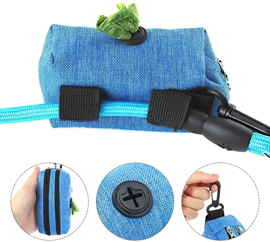 Dog Waste Bag Dispenser with Two Pockets