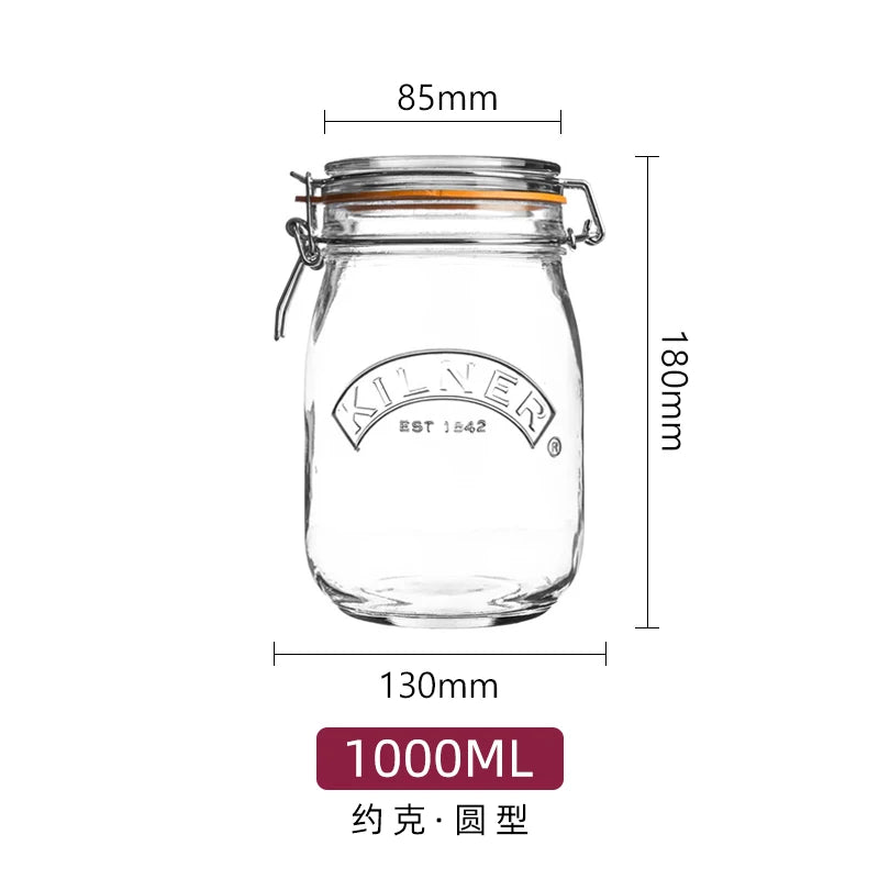 Kilner Airtight Glass Preservation Jars | Round & Square | Multiple Sizes
