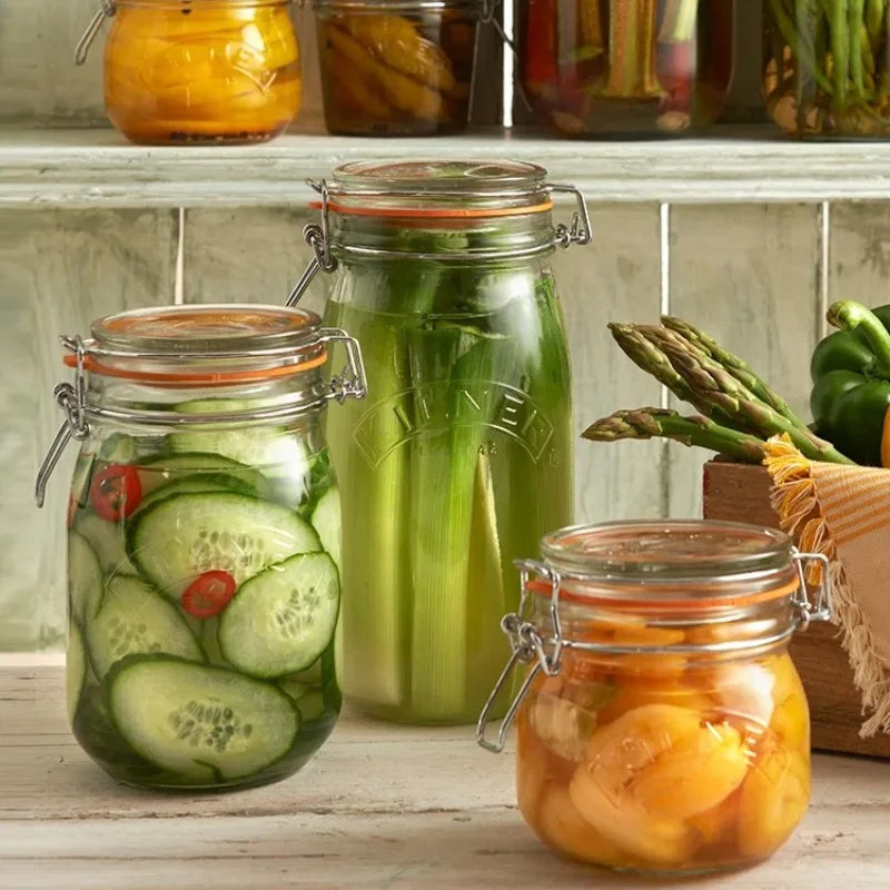 Kilner Airtight Glass Preservation Jars | Round & Square | Multiple Sizes