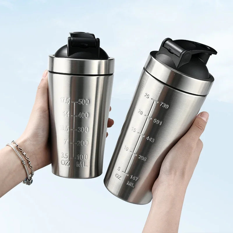 dawndesslo Stainless Steel Protein Shaker & Vacuum Flask