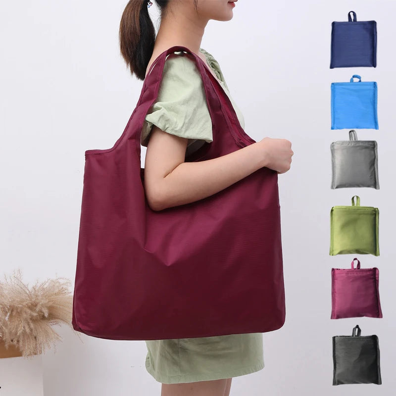 Large Foldable Shopping Tote Bag | Reusable Oxford Shoulder Bag | XINGMING | 6 Colours