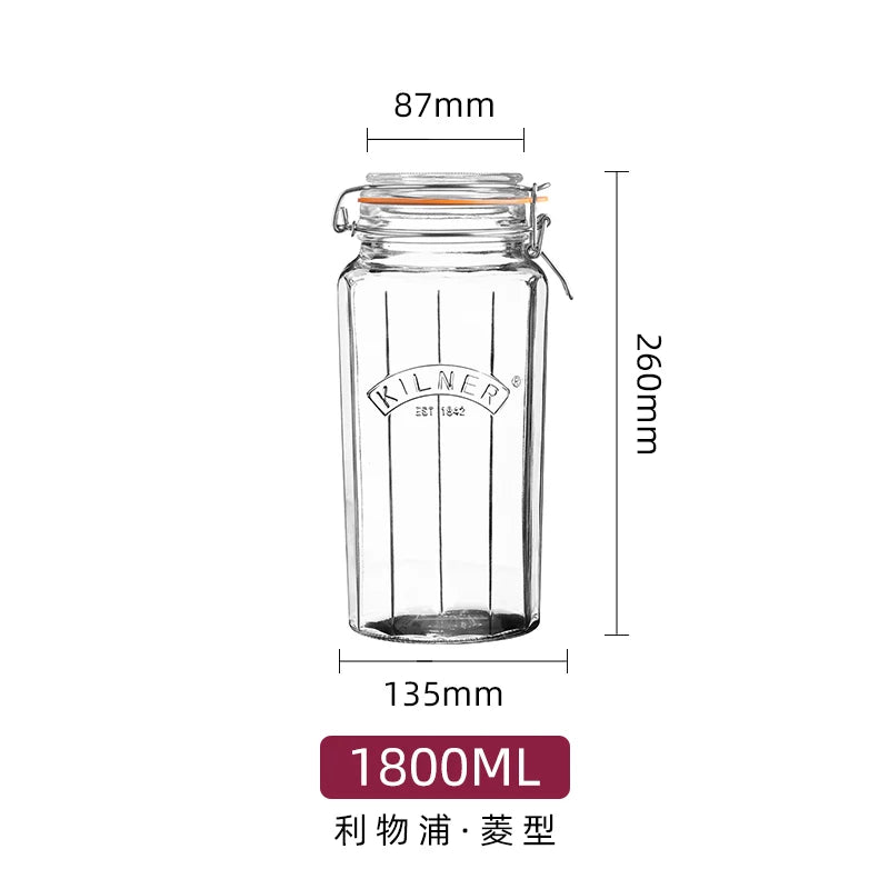 Kilner Airtight Glass Preservation Jars | Round & Square | Multiple Sizes