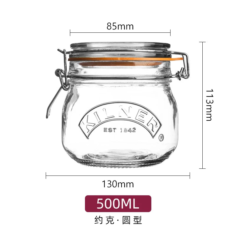 Kilner Airtight Glass Preservation Jars | Round & Square | Multiple Sizes