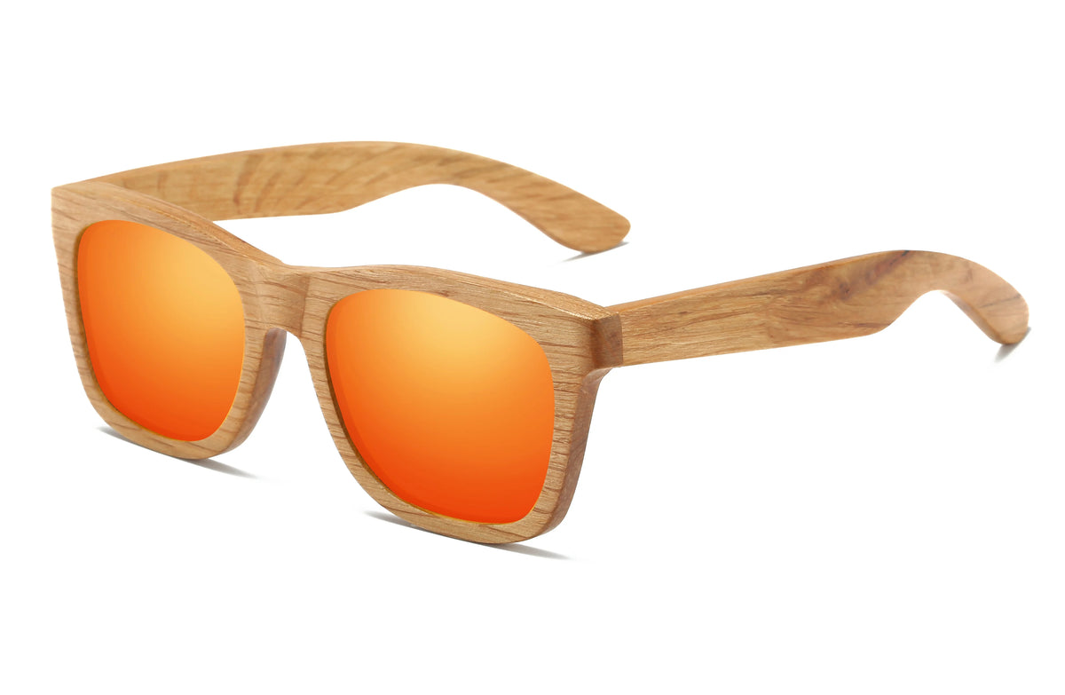 Oak Wood Sunglasses – Polarized UV400 Lenses | Unisex Pilot Style