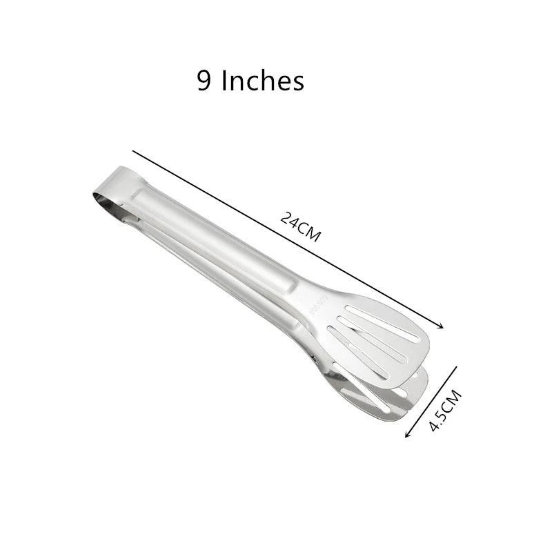 304 Stainless Steel Cooking Tongs | 9, 12 & 14 Inch | BBQ & Kitchen