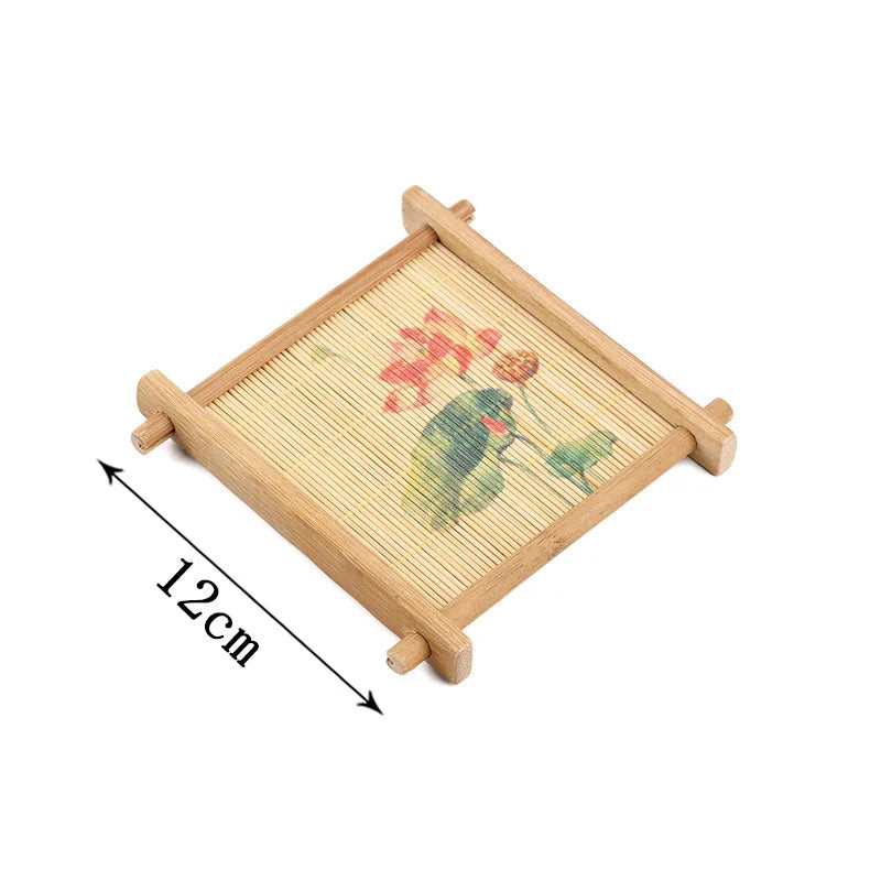 Bamboo Tea Coaster - Heat-Resistant Natural Wood Drink Coaster