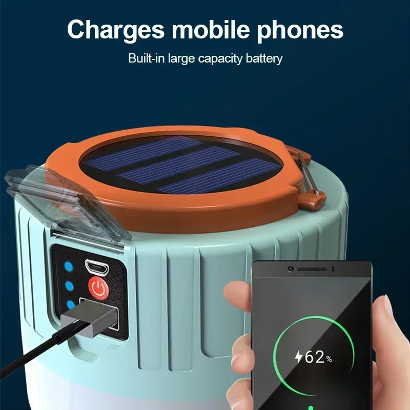 Solar Camping Lantern with Remote Control & SOS Mode | Waterproof