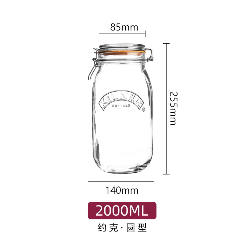 Kilner Airtight Glass Preservation Jars | Round & Square | Multiple Sizes