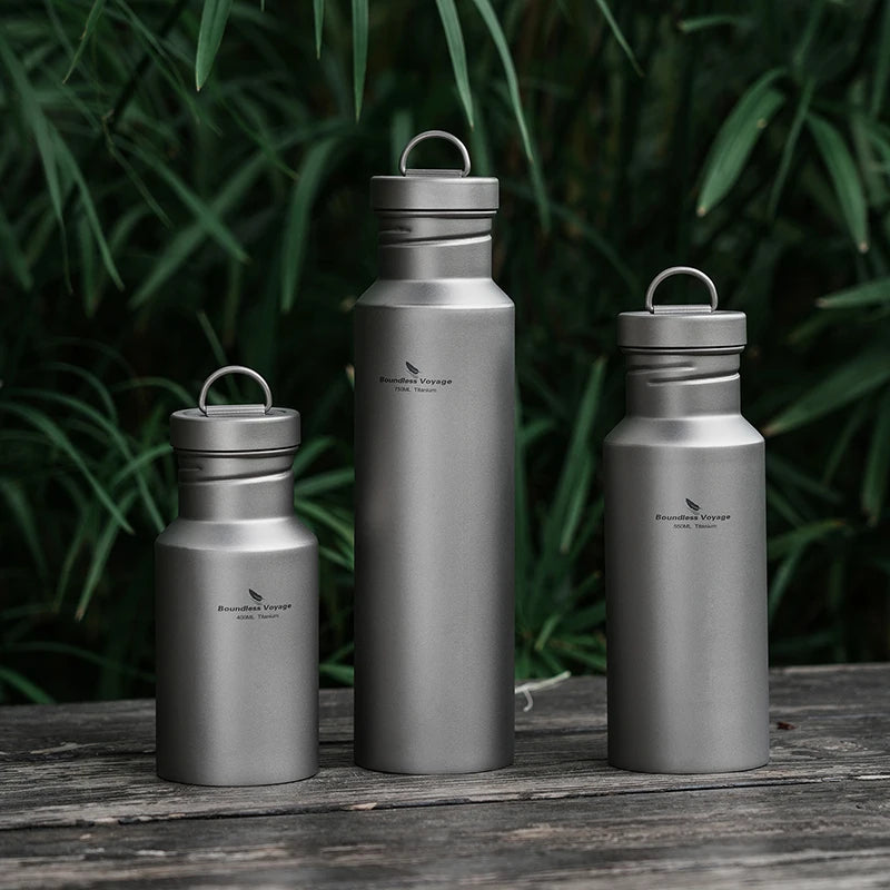 Boundless Voyage Titanium Water Bottle – 400ml, 550ml or 750ml