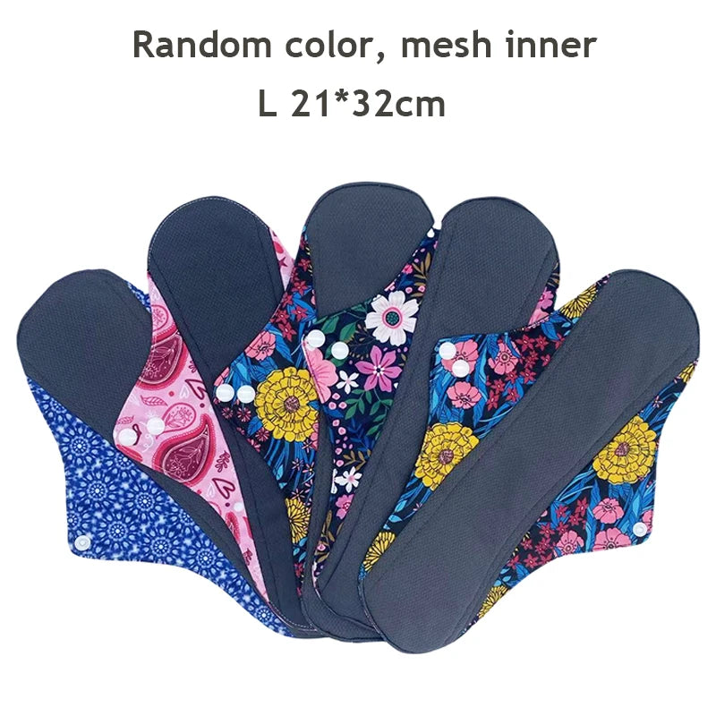 Reusable Menstrual Pads 5-Pack — S, M & L for Day & Night | DHCLOTHBABY