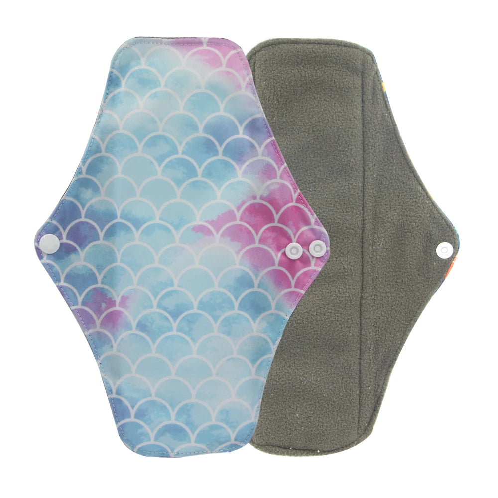 Reusable Bamboo Charcoal Cloth Menstrual Pads | S / M / L | Multiple Colours