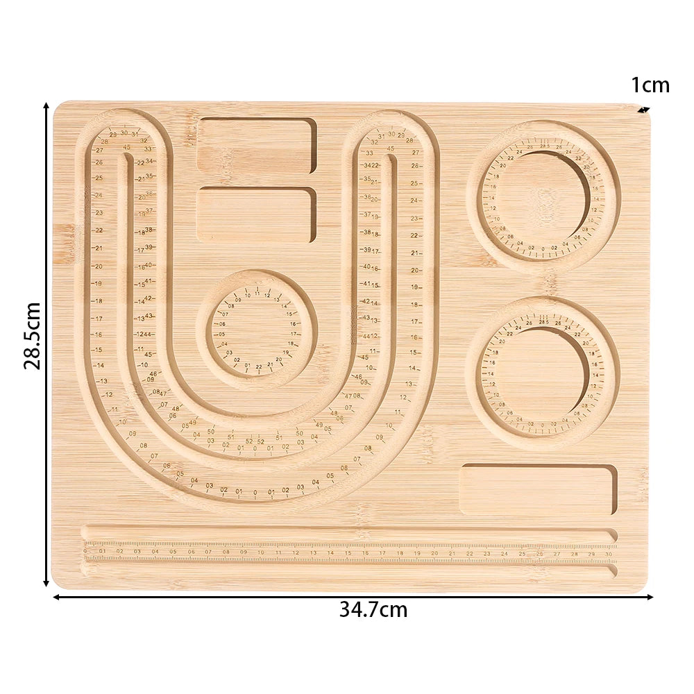 Bamboo Bead Board for Jewelry Making - Eco-Friendly Beading Design Tray & Organizer