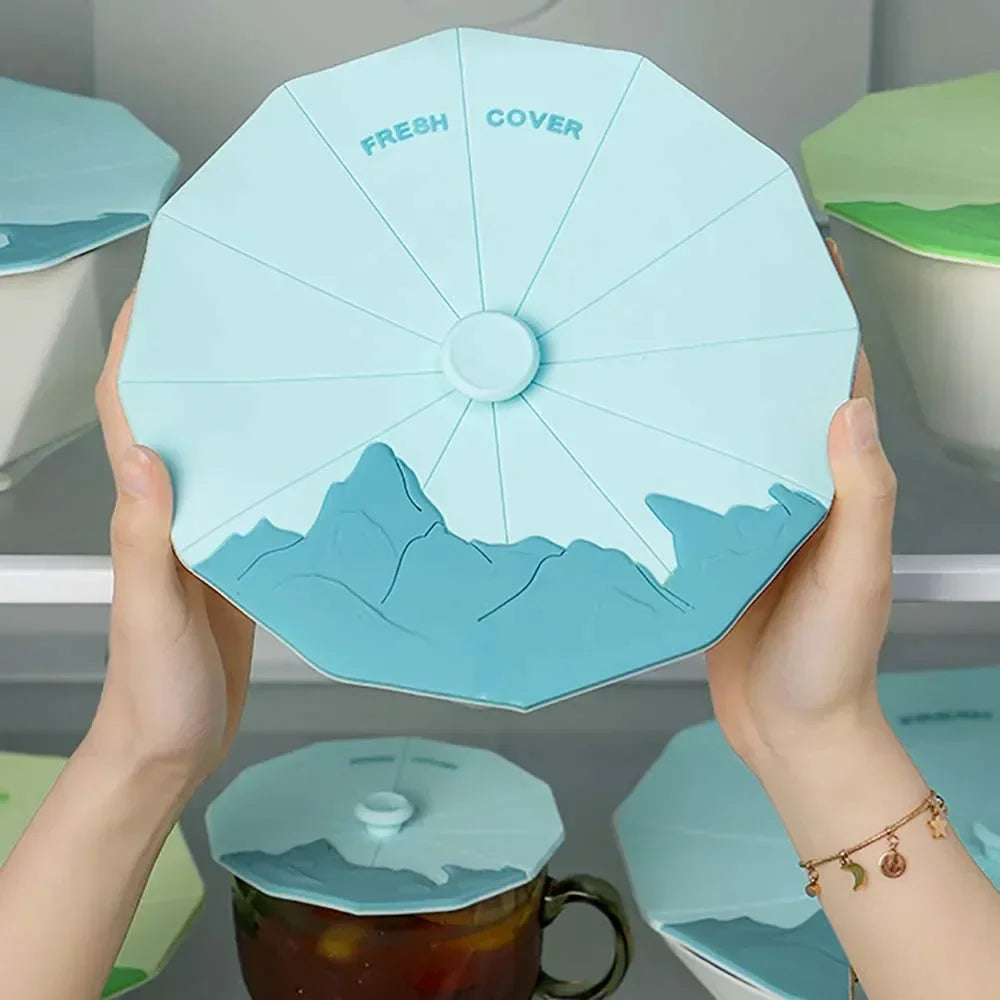 MOONBIFFY Silicone Microwave Bowl Cover | Reusable Food Wrap Lid