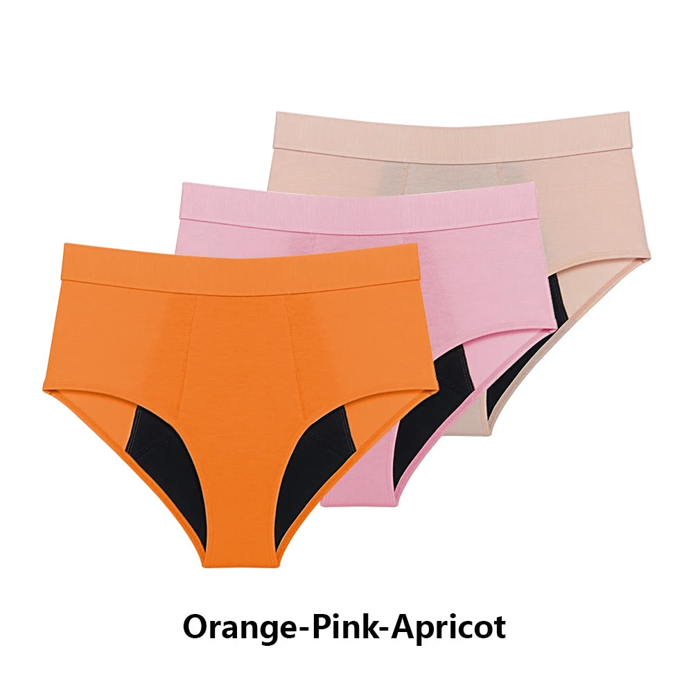 High-Waist Period Underwear – Heavy Flow, Bamboo Viscose & Cotton | 3-Pack, S–XXL