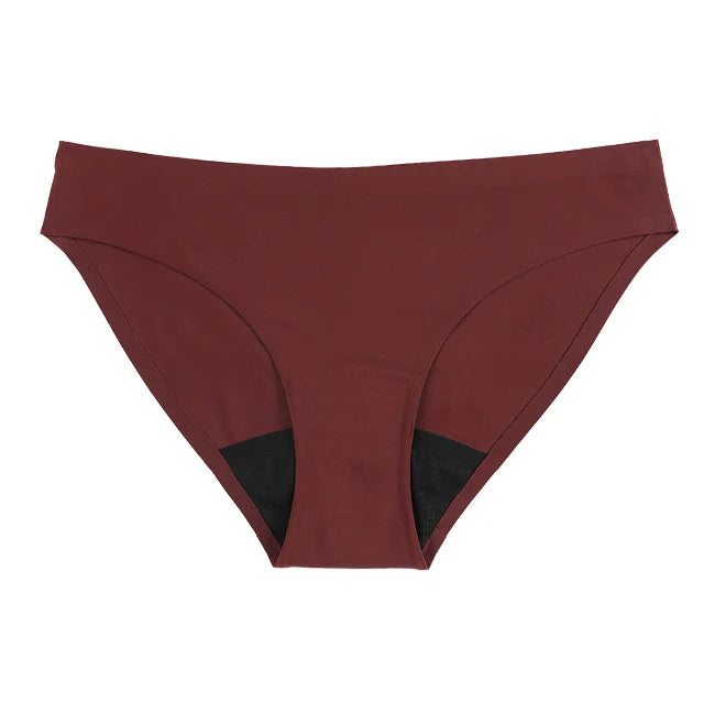 Seamless Low-Rise Period Underwear – 4-Layer, Solid & Leopard Print | S–XXL