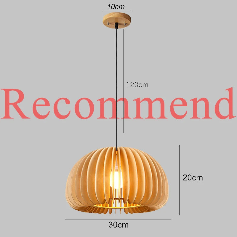 Hand-Woven Bamboo Pendant Light | Natural Wood Lampshade | ZODOLAMP