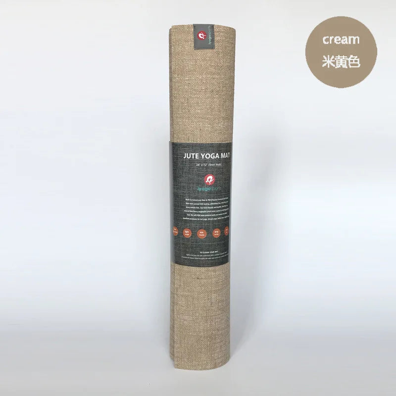 Jute-Top Yoga Mat, 5 mm, 183 x 61 cm, Multiple Colours