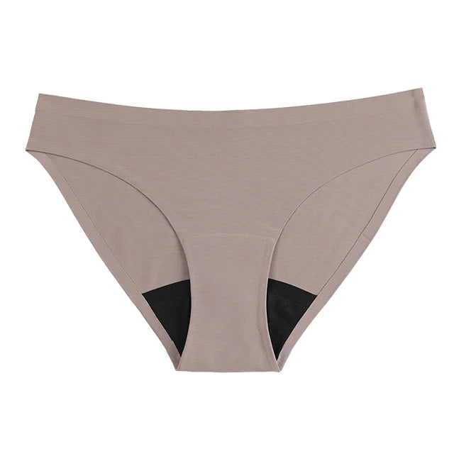 Seamless Low-Rise Period Underwear – 4-Layer, Solid & Leopard Print | S–XXL
