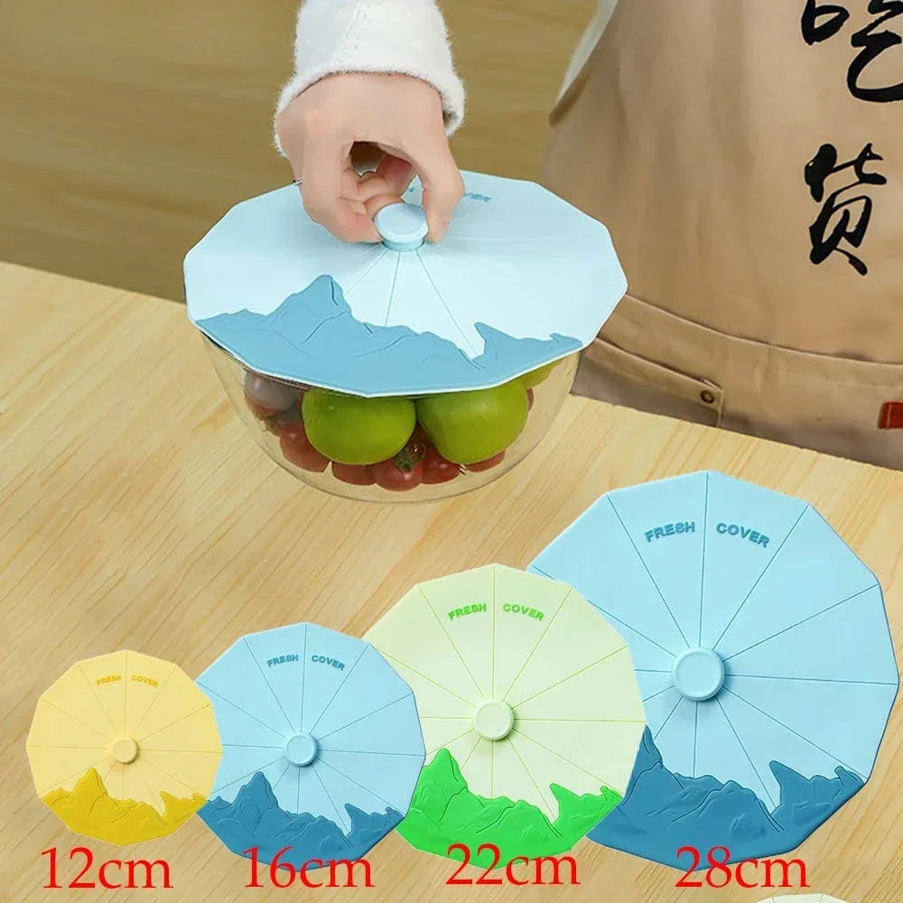 MOONBIFFY Silicone Microwave Bowl Cover | Reusable Food Wrap Lid
