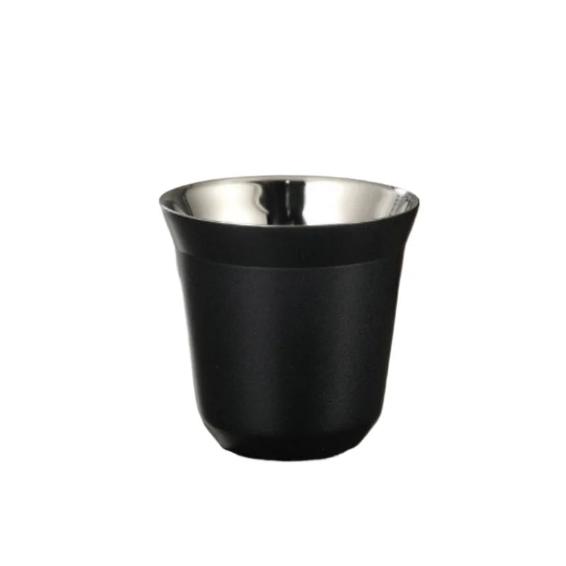 Double-Wall Stainless Steel Espresso Cup – 80ml Insulated Capsule Cup