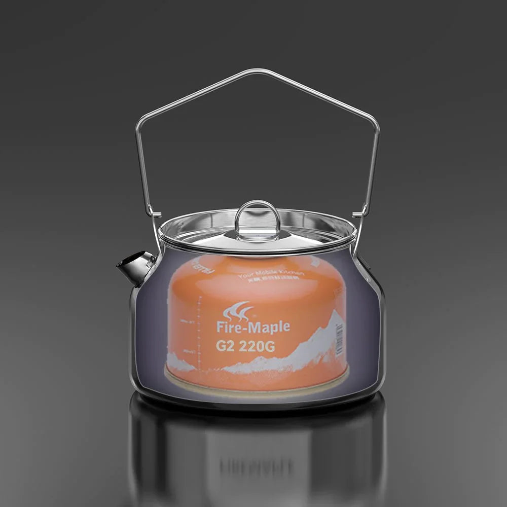 Fire Maple Antarcti 1.2L Camping Kettle | 304 Stainless Steel | Foldable Handle | Backpacking & Bushcraft