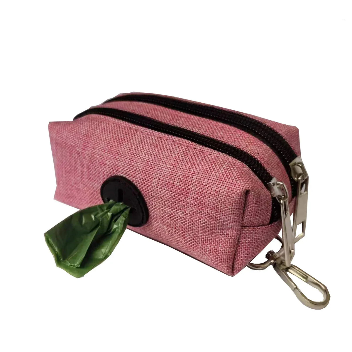 Dog Waste Bag Dispenser with Two Pockets
