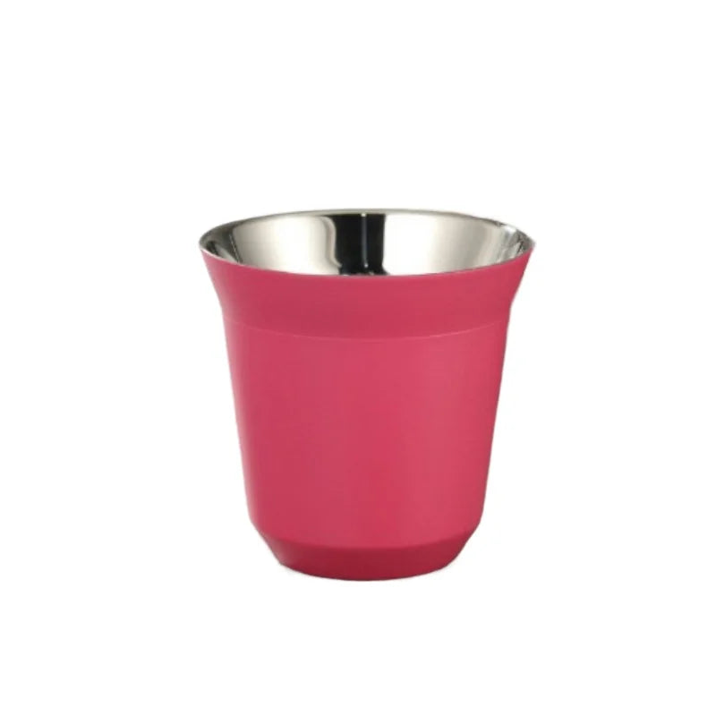 Double-Wall Stainless Steel Espresso Cup – 80ml Insulated Capsule Cup