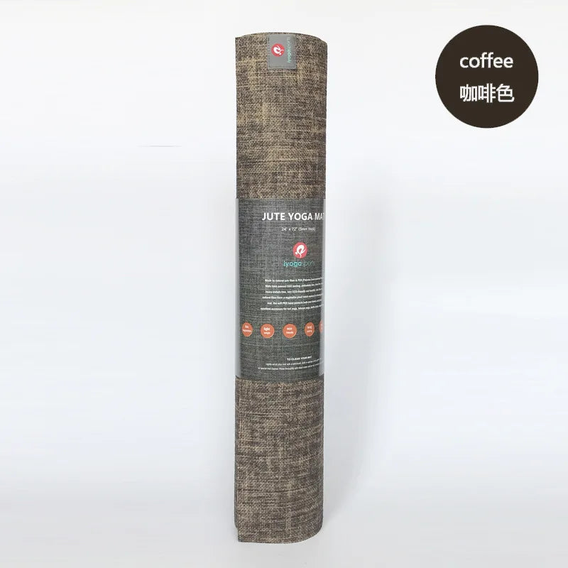 Jute-Top Yoga Mat, 5 mm, 183 x 61 cm, Multiple Colours