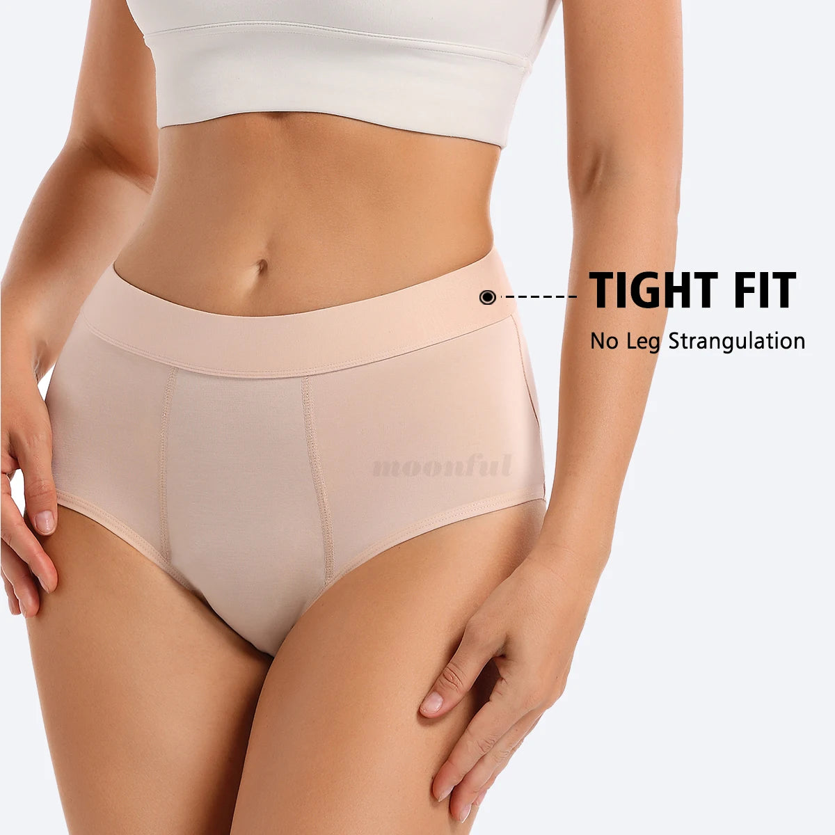 High-Waist Period Underwear – Heavy Flow, Bamboo Viscose & Cotton | 3-Pack, S–XXL