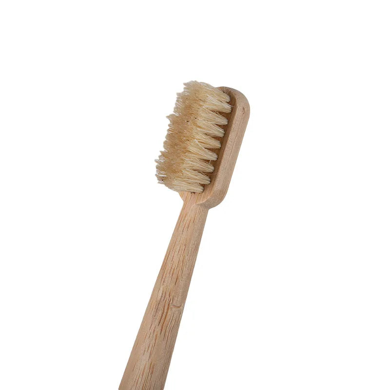10-Pack Boar Bristle Bamboo Toothbrushes — Medium Bristle, Plastic-Free