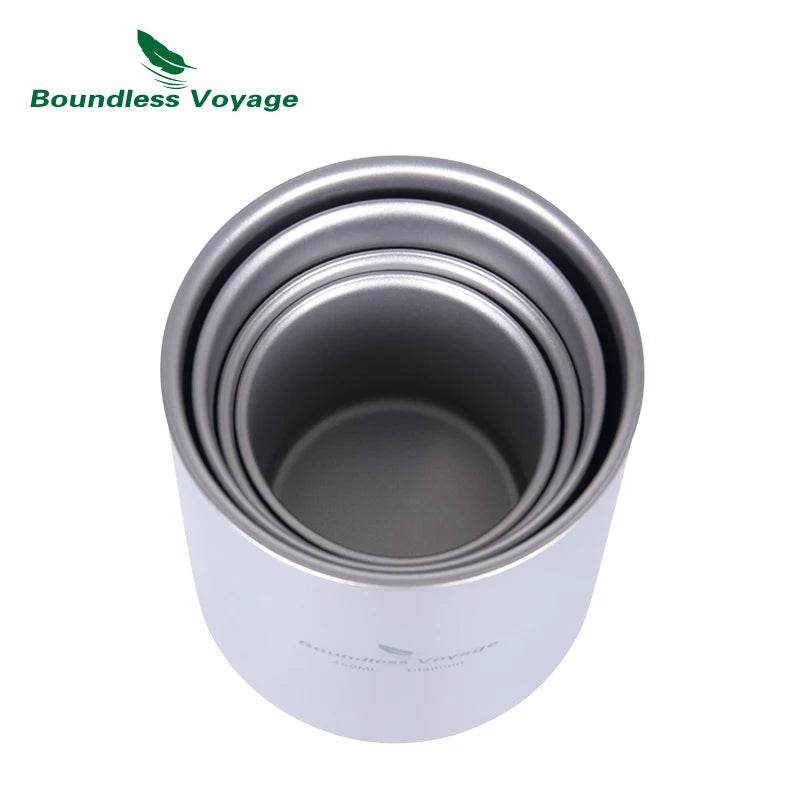 Boundless Voyage Titanium Double-Wall Mug – 120, 180 or 450 ml