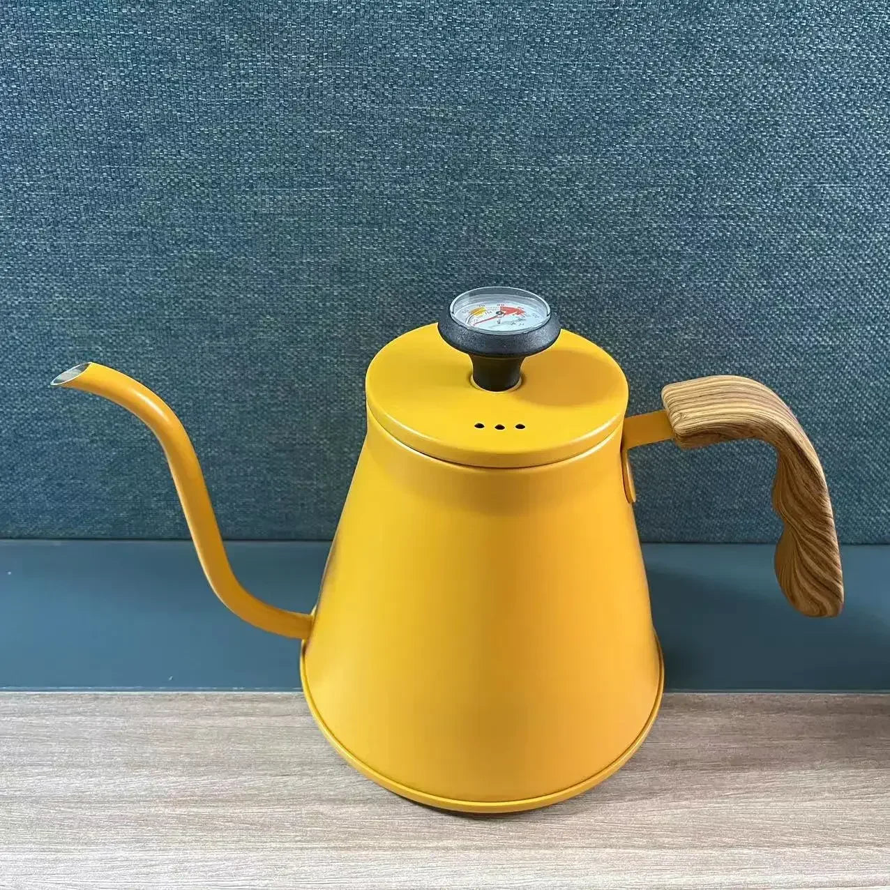 Stainless Steel Gooseneck Pour-Over Kettle with Built-In Thermometer – Hand Drip Coffee Pot