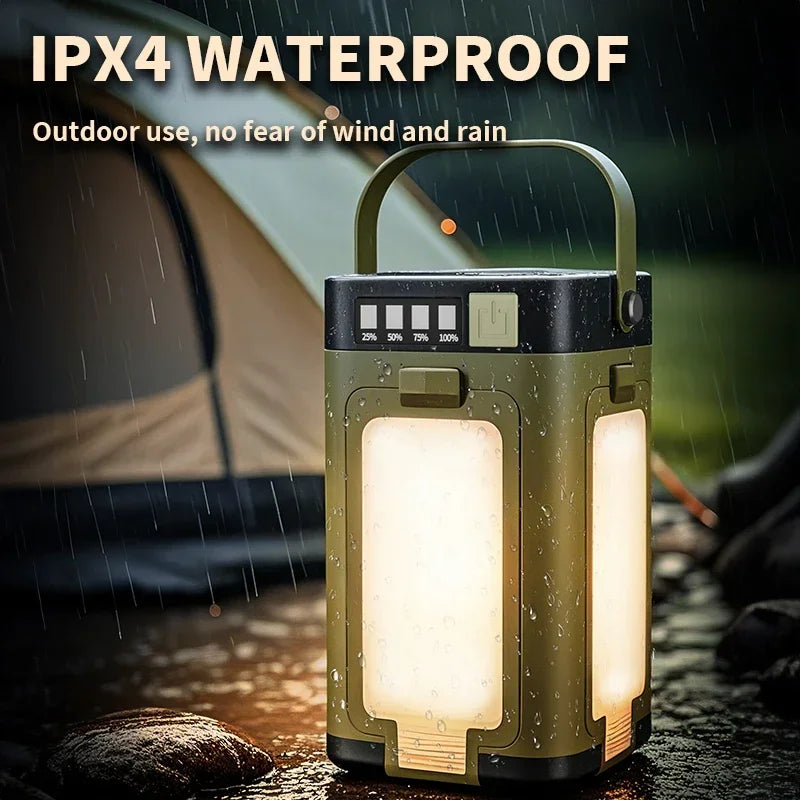 Solar Camping Lantern with Power Bank & 6 Light Modes | JIASHUAIXIN