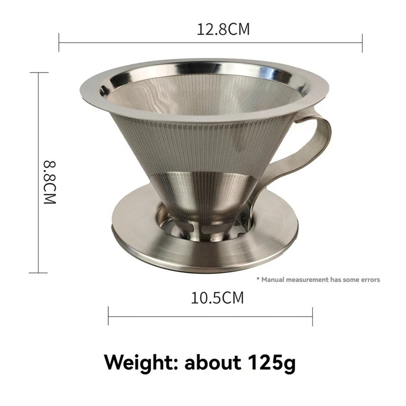 Reusable Stainless Steel Pour-Over Coffee Filter